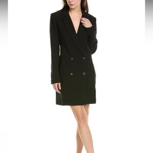 Rag & Bone Black Double-Breasted Virgin Wool Blazer